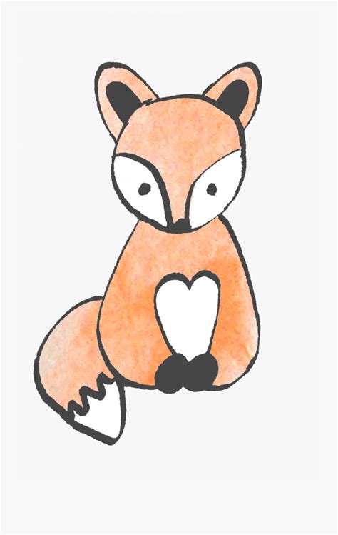 Cute Simple Fox Drawing Arctic Drawing Simple Fox Drawing - Woodland ...