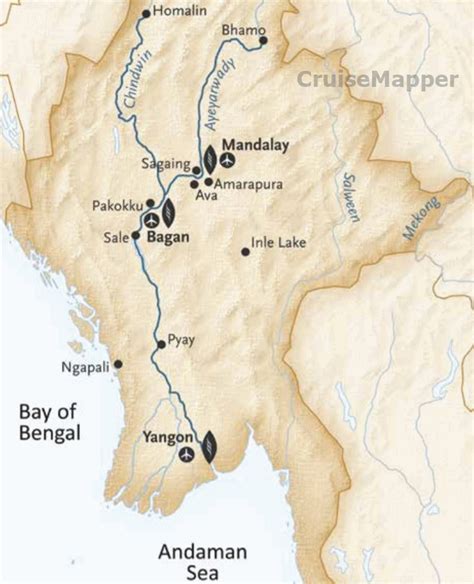 Irrawaddy River World Map