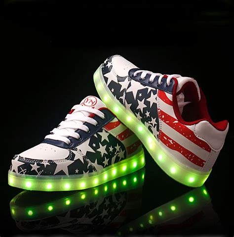 Led Shoes 2016 Fashion Luminous Shoes Men Basket LED Platform USB ...