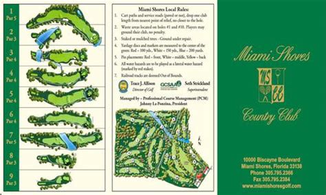 Miami Shores Country Club - Course Profile | Course Database