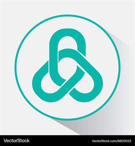 Link symbol design flat connection Royalty Free Vector Image