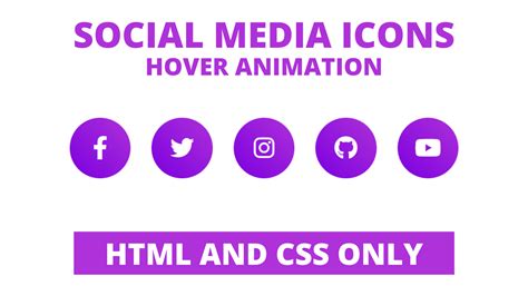 Awesome Hover Animation on Social Media Icons using HTML & CSS