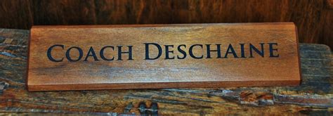 Personalized Wooden Desk Name Plates 10 Inch Solid Walnut | Etsy