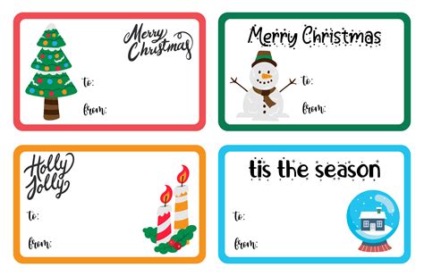 Christmas Gift Tags Printable Templates | Printablee | Christmas gift ...