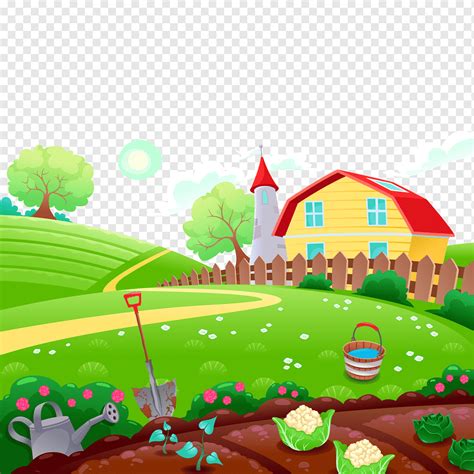 Farmland illustration, Farm Cartoon Drawing Illustration, fazenda de ...