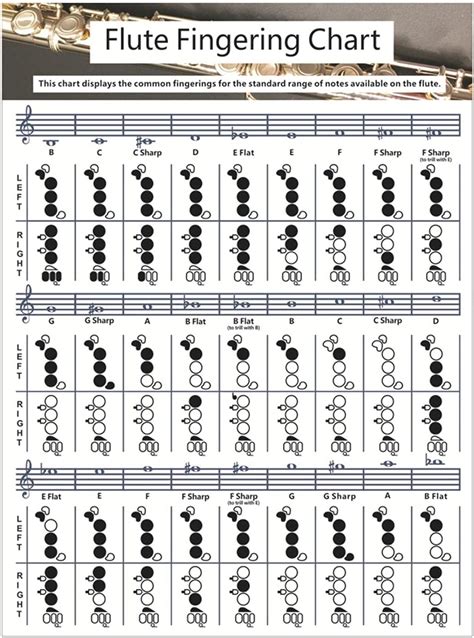 Flute Fingering Chart, Basic Flute Fingering Chart, Fingering Practice ...