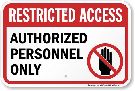 Restricted Access Signs - MySafetySign.com