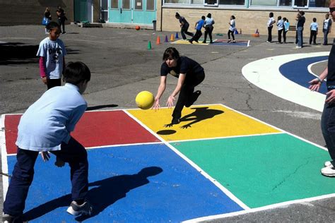 four square colors | Playground games, Recess games, Elementary school ...