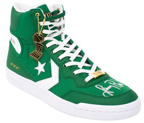 Larry Bird Signed Converse Fast Break Boston Celtics Basketball Shoes ...