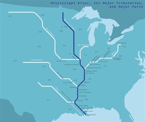 Mississippi River Drainage Map