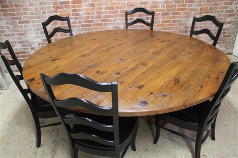 rustic 84 round table - Craftsman - Dining Tables - boston - by ...