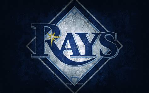 Download wallpapers Tampa Bay Rays, American baseball team, blue stone ...