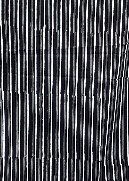 Black and White Stripes Printed Cotton Fabric – Sujatra