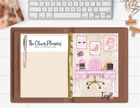 Pretty Pink Office Planner Dashboard for Your Pm Mm Gm - Etsy