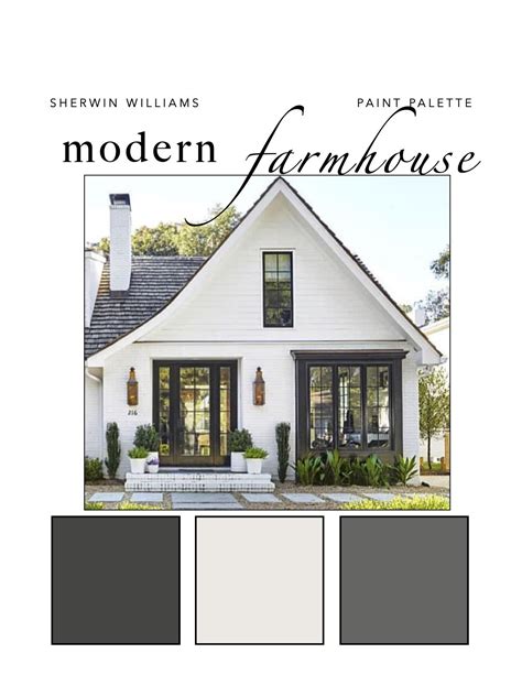 Modern Farmhouse EXTERIOR Paint Color Palette - Etsy