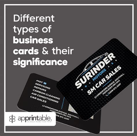 Different Types of Business Cards & Their Significance