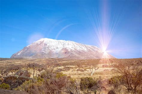 Snow on Top of Mount Kilimanjaro Stock Photo - Image of snow, natural ...