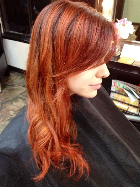 Burnt Orange Hair--Dimensional Warmth--transitioned from medium warm ...