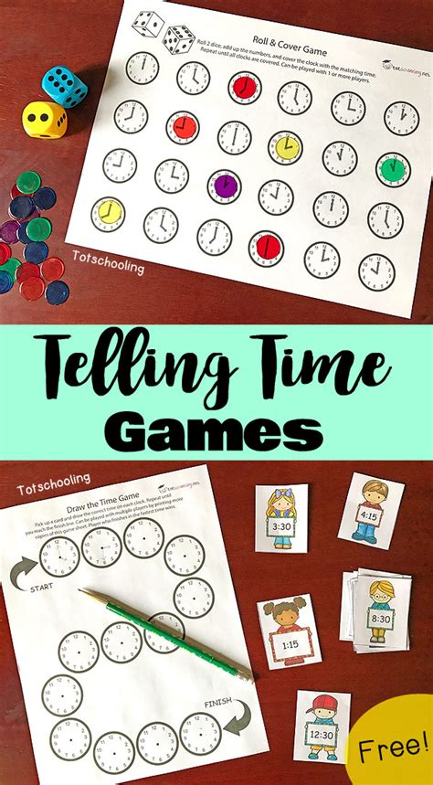 Telling Time Games for Kids | Totschooling - Toddler, Preschool ...