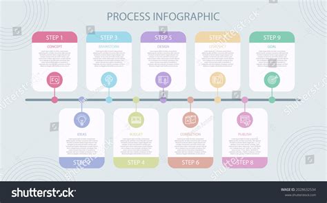 Process Infographic Design Template Timeline Step Stock Vector (Royalty ...