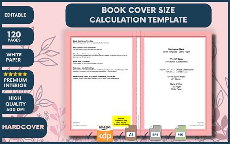 KDP Hardcover Book Cover Size Template Graphic by Efel Design ...