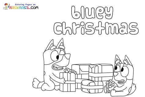 Bluey Christmas Coloring Pages