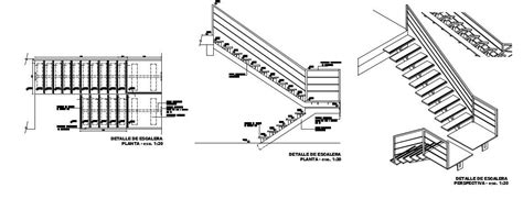 Wooden Staircase Details In DWG File - Cadbull