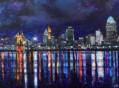 Painting of the Cincinnati Skyline | JefferyJ.com| Fine Art ...