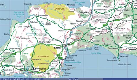 Map Of Devon England