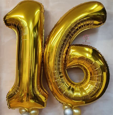 Helium filled Number Balloon - 34" | Pink Tree Parties | Birthday ...