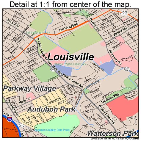 Louisville Kentucky Street Map 2148000