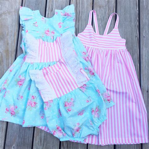 Pink Carnation girls stripe dress hummingbird pink dress | Etsy