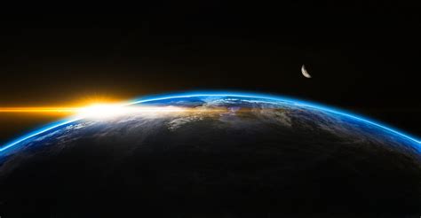 Download wallpaper 3840x2400 earth, planet, space, moon, sunrise 4k ...