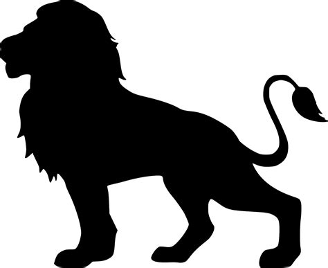 Download free illustrations of lion, silhouette, isolated, animal, head ...