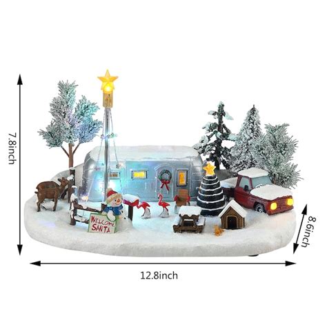 Carole Towne Ct Holiday Camper Lighted Village Scene in the Christmas ...