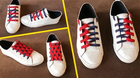 3 Dual Colors Style Shoe Lacing | shoes lace styles | how to tie shoes ...