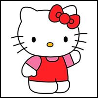 How to Draw Hello Kitty Cartoon Characters : Drawing Tutorials ...