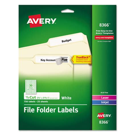 BettyMills: Avery® Permanent File Folder Labels with TrueBlock ...