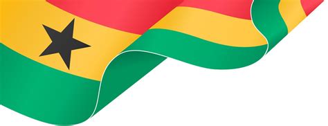 Ghana flag wave isolated on png or transparent background,Symbol Ghana ...