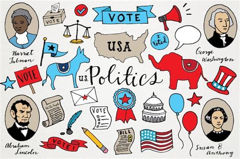 Political Clipart Voting Clip Art Republican Democrat - Etsy