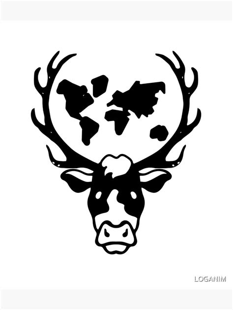 "cow world map" Poster by LOGANIM | Redbubble