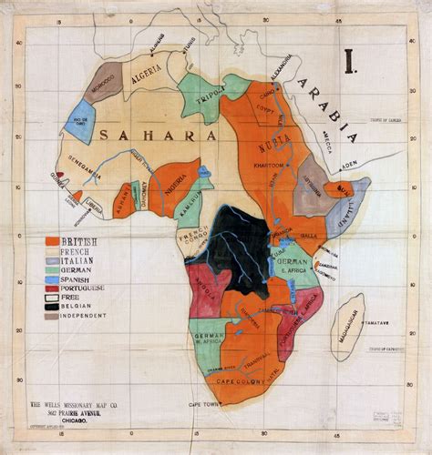 Large scale detail old political map of Africa - 1908 | Africa ...