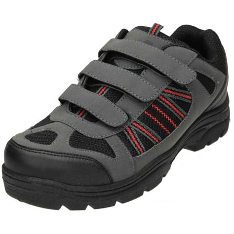 A Plus Mens Velcro Hiking Boots Trail Walking Trainers Shoes - Men's ...