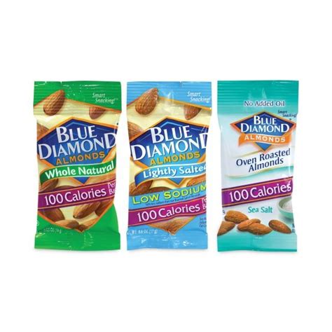 Blue Diamond Almonds Variety Pack, Assorted Flavors, 0.6 Oz Pouch, 7 ...