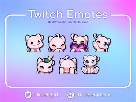 Mew Emotes twitch/discord - Etsy