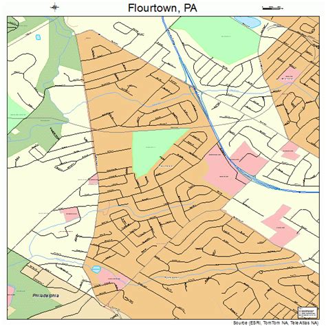 Flourtown Pennsylvania Street Map 4226376