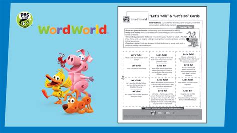 Activity Starters | WordWorld | PBS LearningMedia