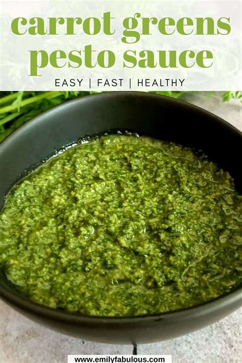 Carrot Leaf Pesto | EmilyFabulous