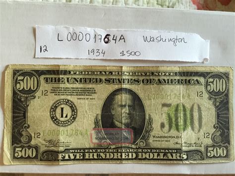 500 Dollar Bill 1934