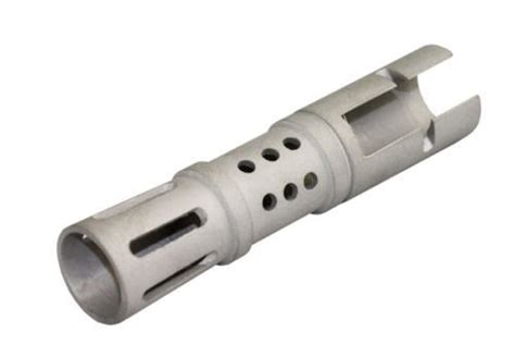 Ruger Mini 14 Muzzle Brake w/Rolled Pin - Silver